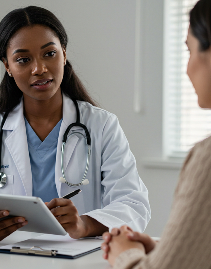 female doctor with stethoscope